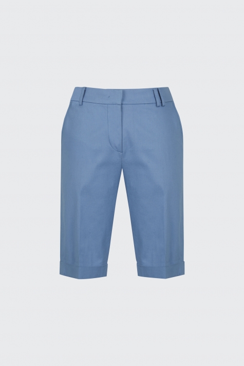 [40% OFF] Light blue cuffed slim-fit shorts
