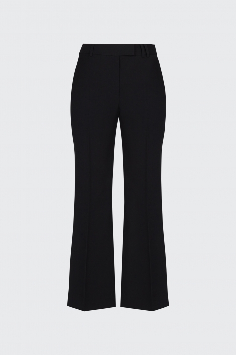[40% OFF]Black cropped flow flare trousers