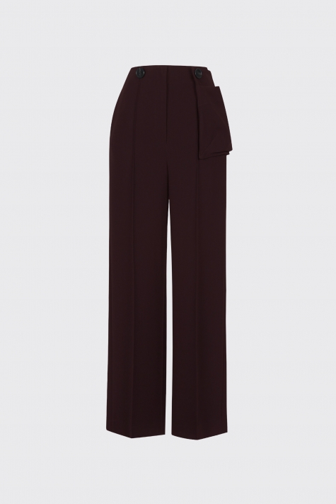 [소량 재입고] Red brown buttoned waist pouch trousers