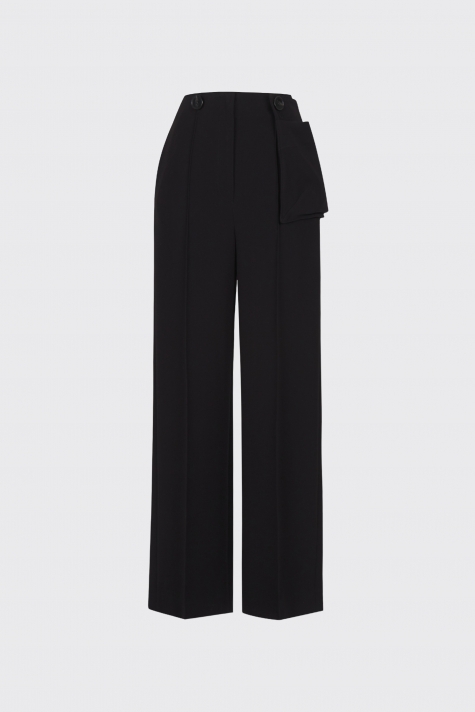 [소량 재입고]Black buttoned waist pouch trousers